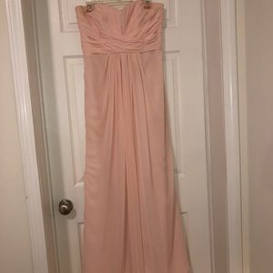 Pink David’s Bridal bridesmaid dress
